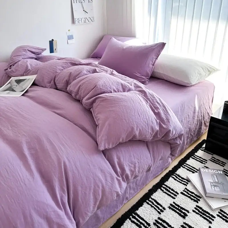 Gray Cotton Bedding Set