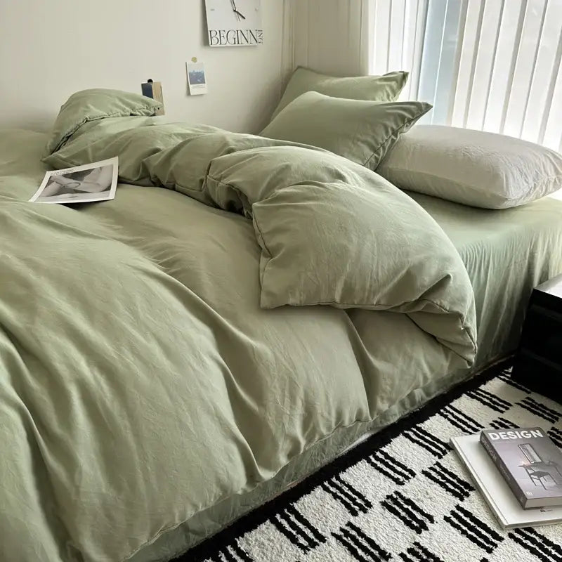 Gray Cotton Bedding Set