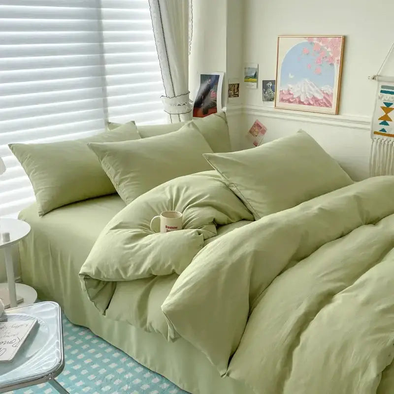 Gray Cotton Duvet Set