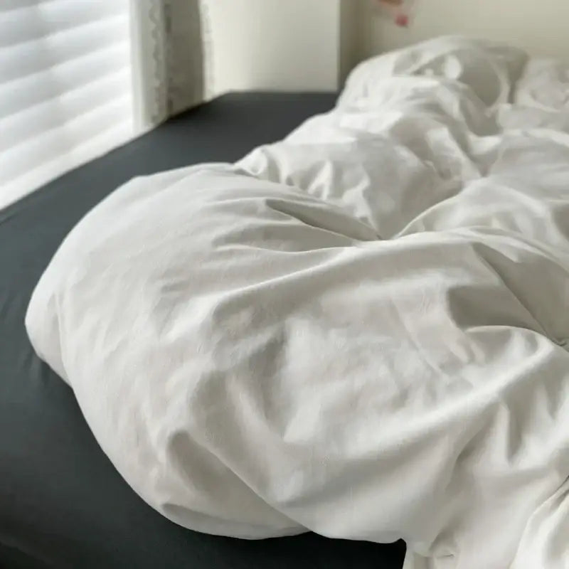 Gray Cotton Duvet Set