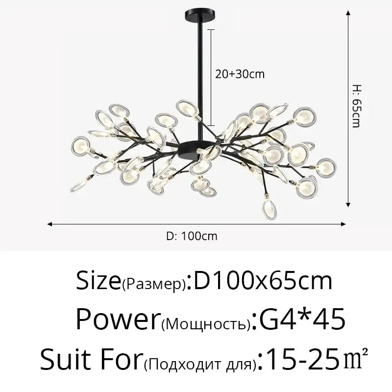 Gold Globe LED Chandelier 9-54 Heads