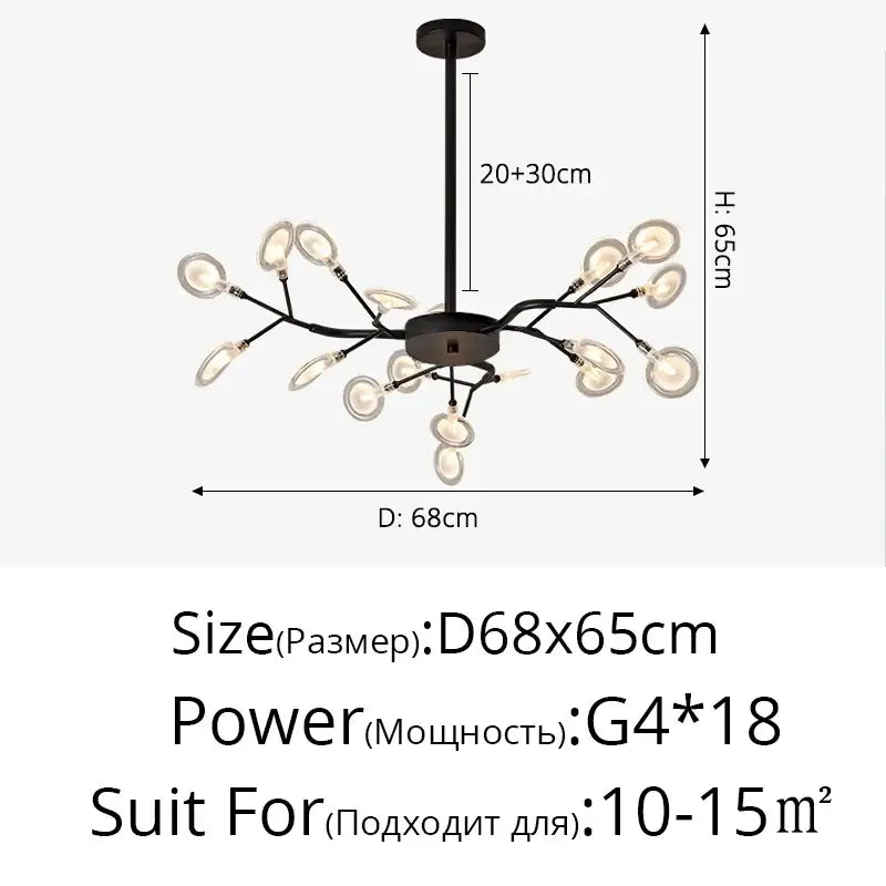 Gold Globe LED Chandelier 9-54 Heads