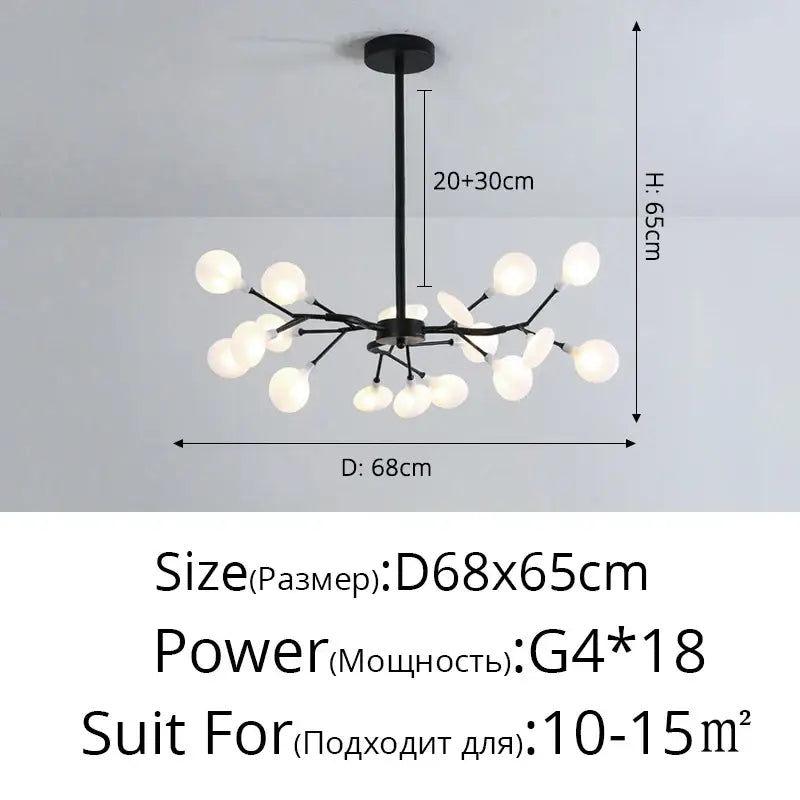 Gold Globe LED Chandelier 9-54 Heads