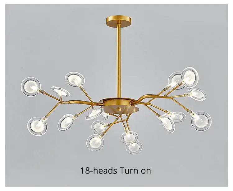 Gold Globe LED Chandelier 9-54 Heads
