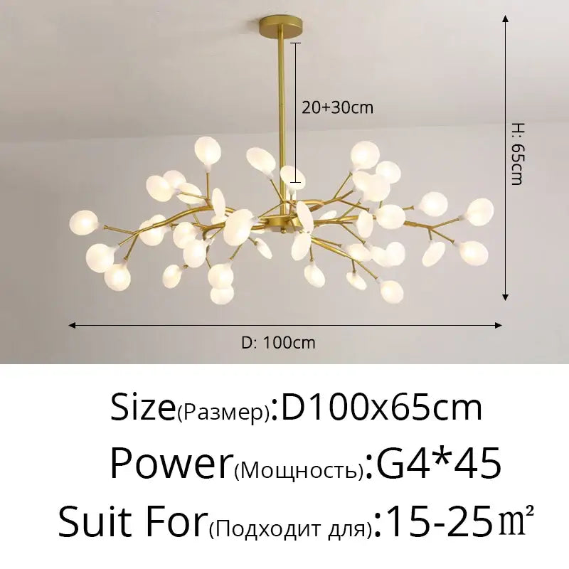 Gold Globe LED Chandelier 9-54 Heads