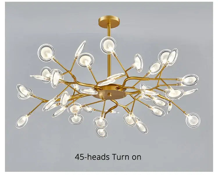 Gold Globe LED Chandelier 9-54 Heads