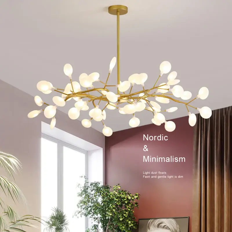 Gold Globe LED Chandelier 9-54 Heads