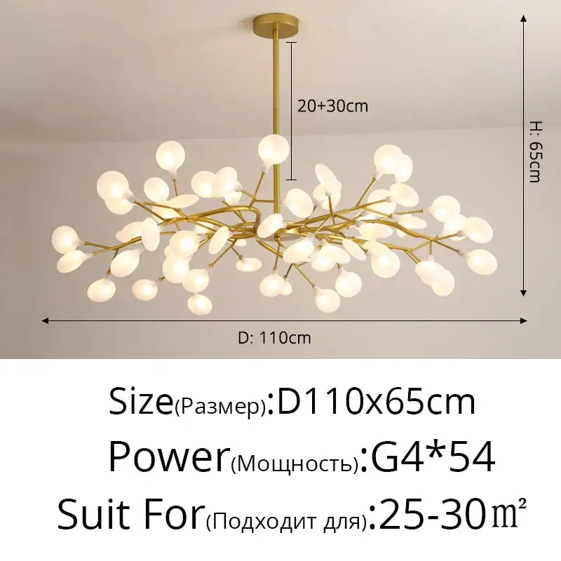 Gold Globe LED Chandelier 9-54 Heads