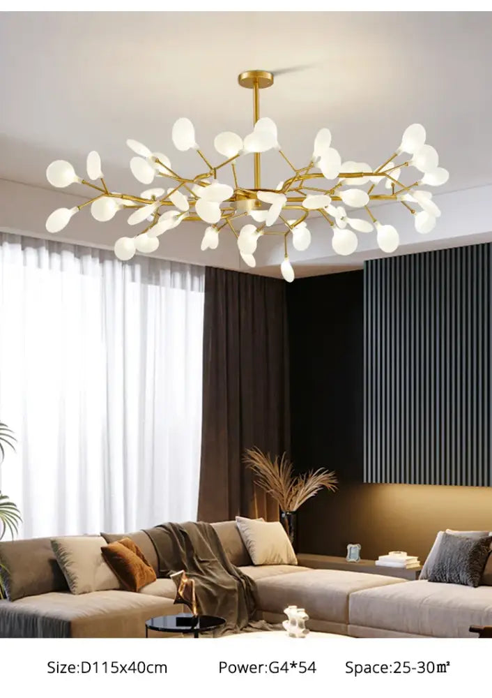 Gold Globe LED Chandelier 9-54 Heads