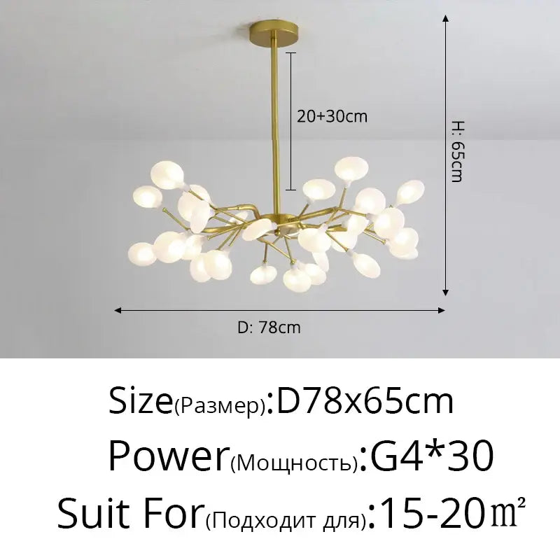 Gold Globe LED Chandelier 9-54 Heads
