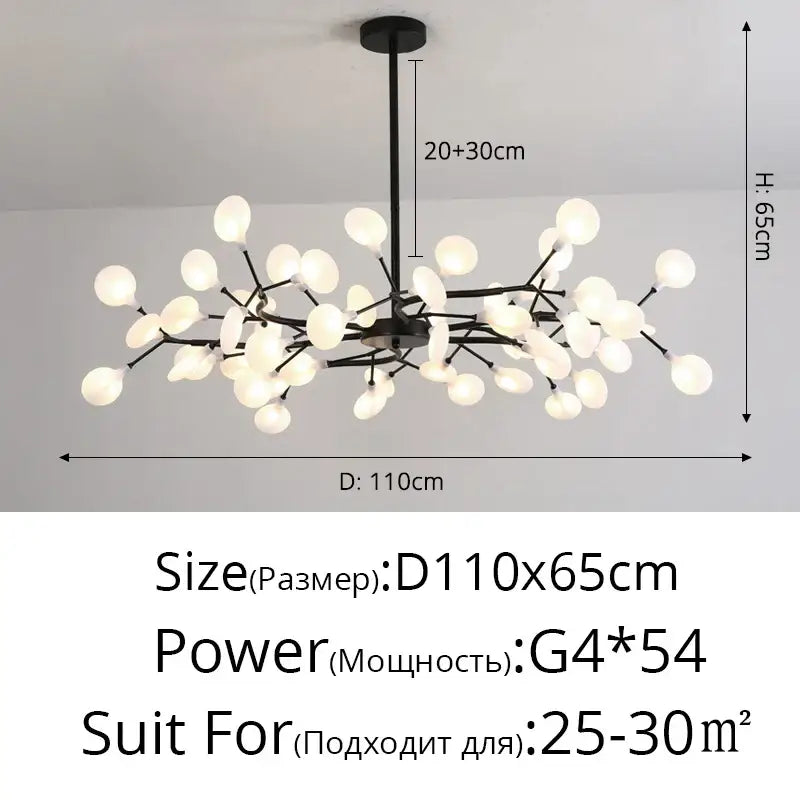 Gold Globe LED Chandelier 9-54 Heads