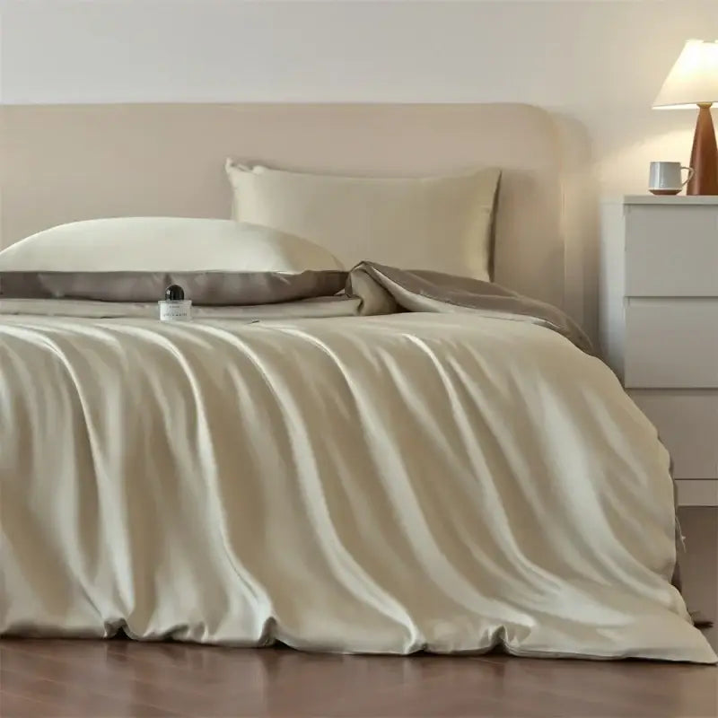 Beige Lyocell Duvet Cover