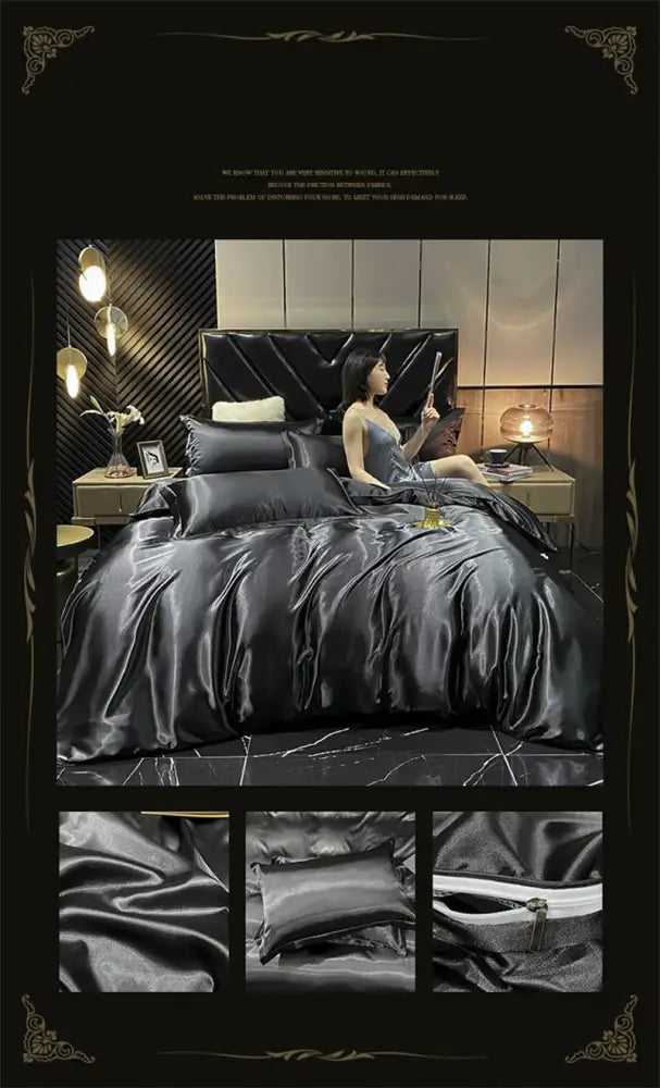 Lavender Silk Bedding Set
