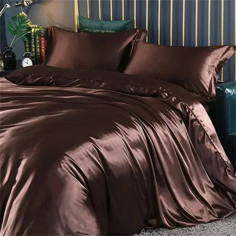 Copper Silk Bedding Set