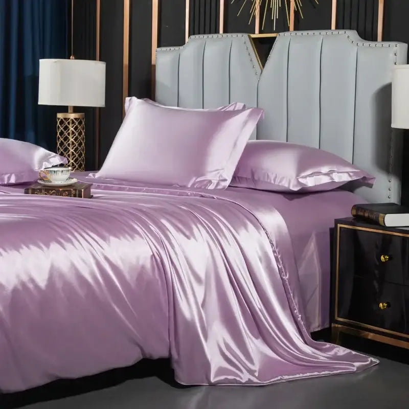 Navy Nordic Silk Bedding