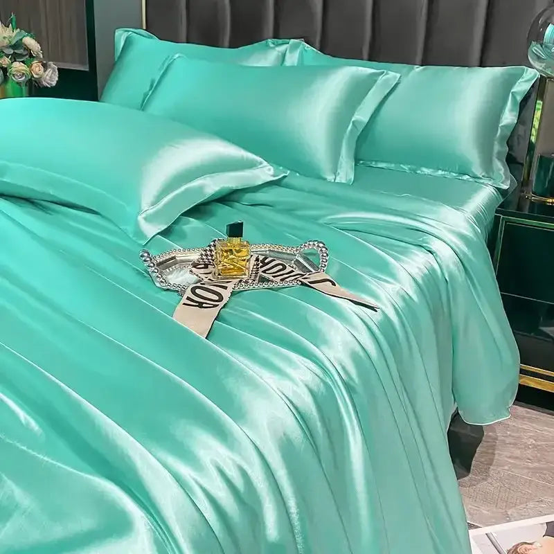 Navy Nordic Silk Bedding