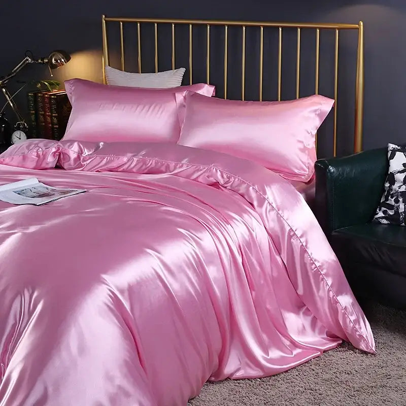 Peacock Blue Satin Bedding