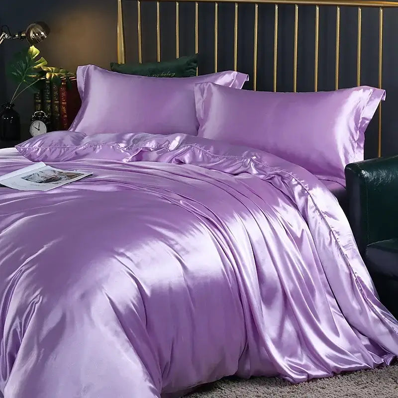 Peacock Blue Satin Bedding