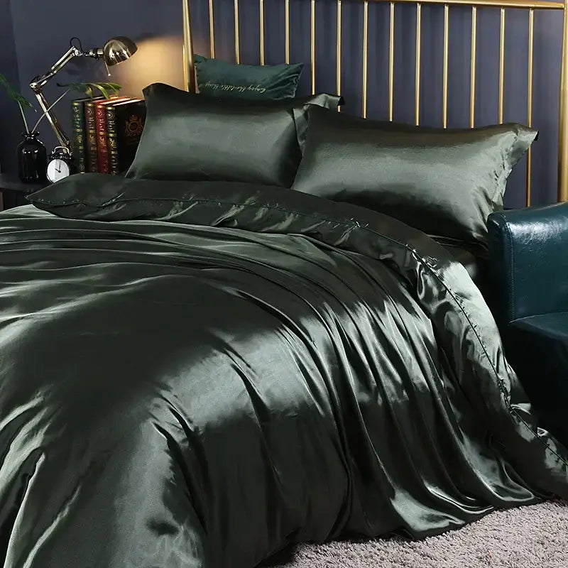 Matcha Green Satin Bedding