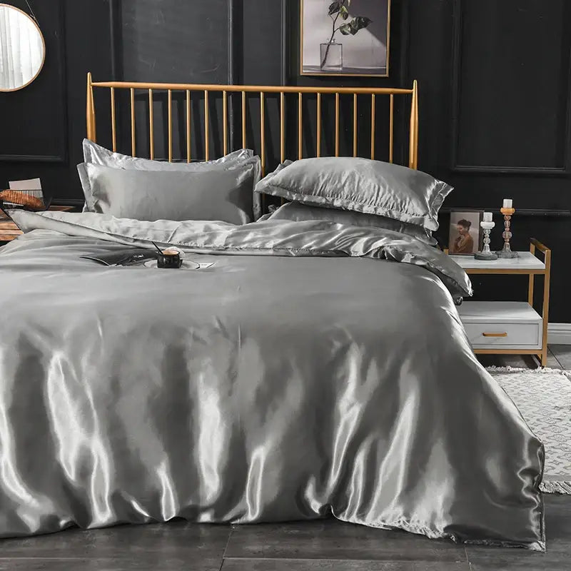 Water Blue Silk Bedding