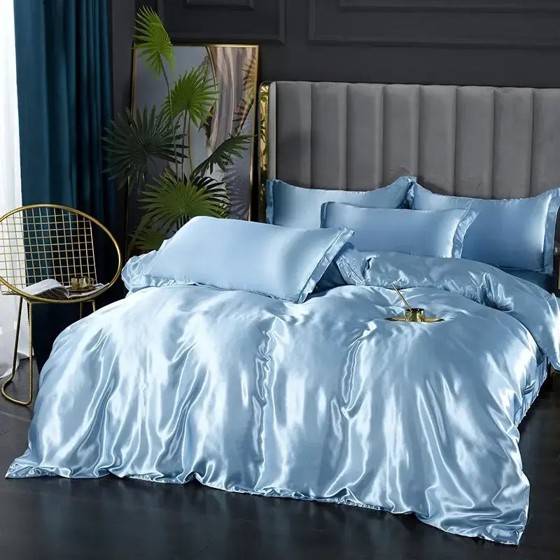 Crimson Satin Duvet Set
