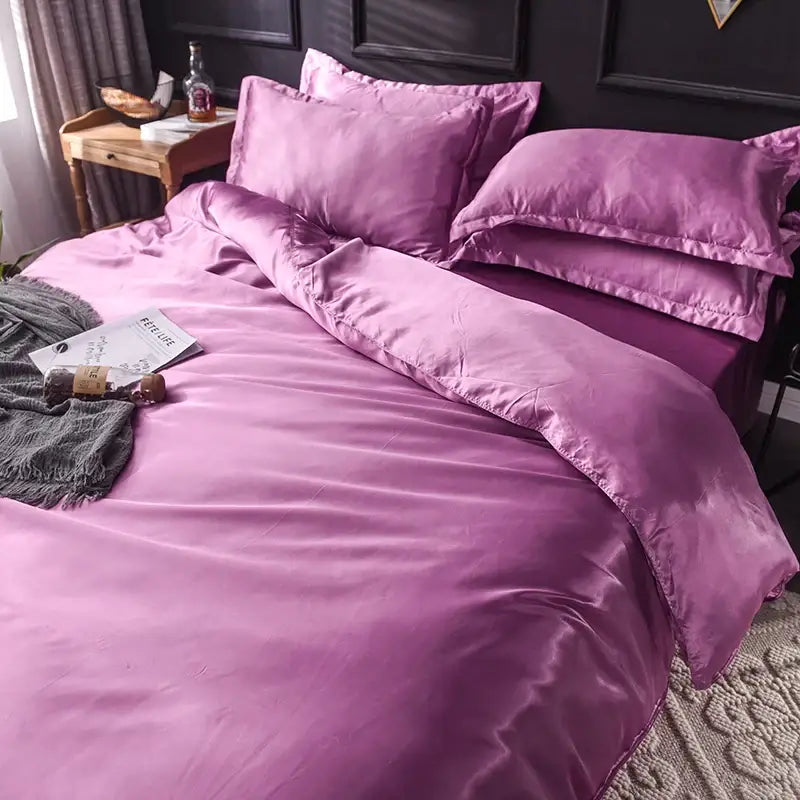 Pale Mauve Satin Set