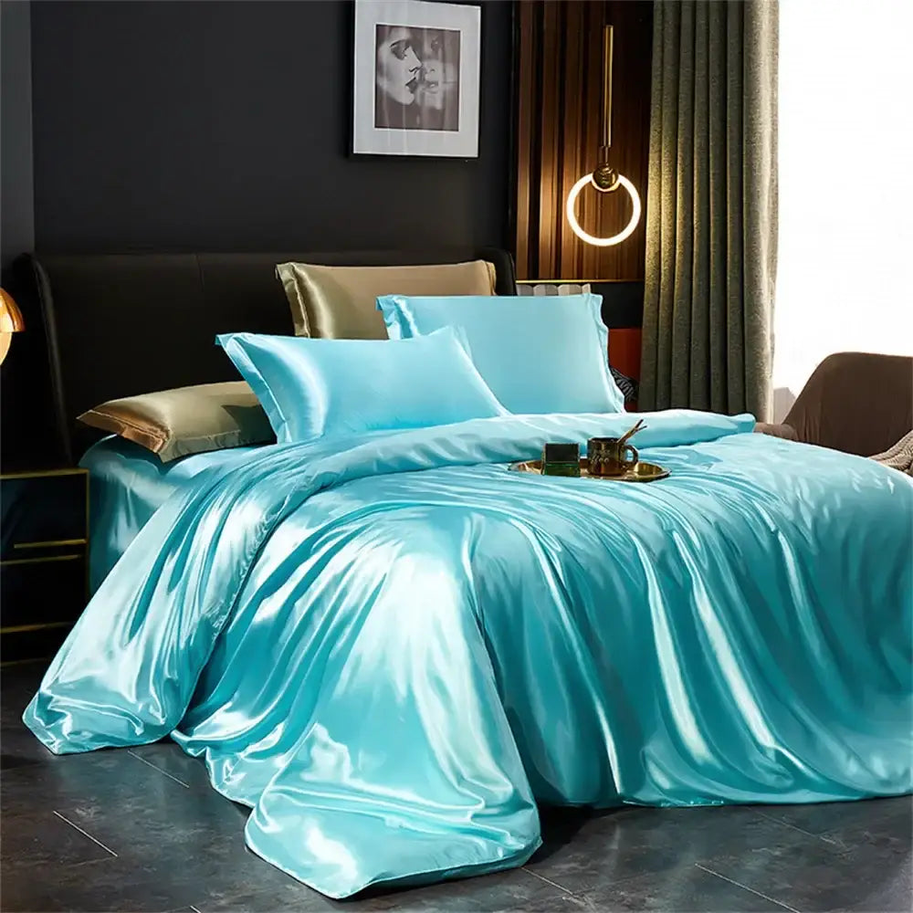 Silver Gold Satin Duvet