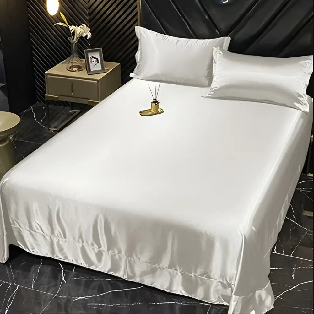 Timeless Silver Satin Duvet Cover Elegant Retreat