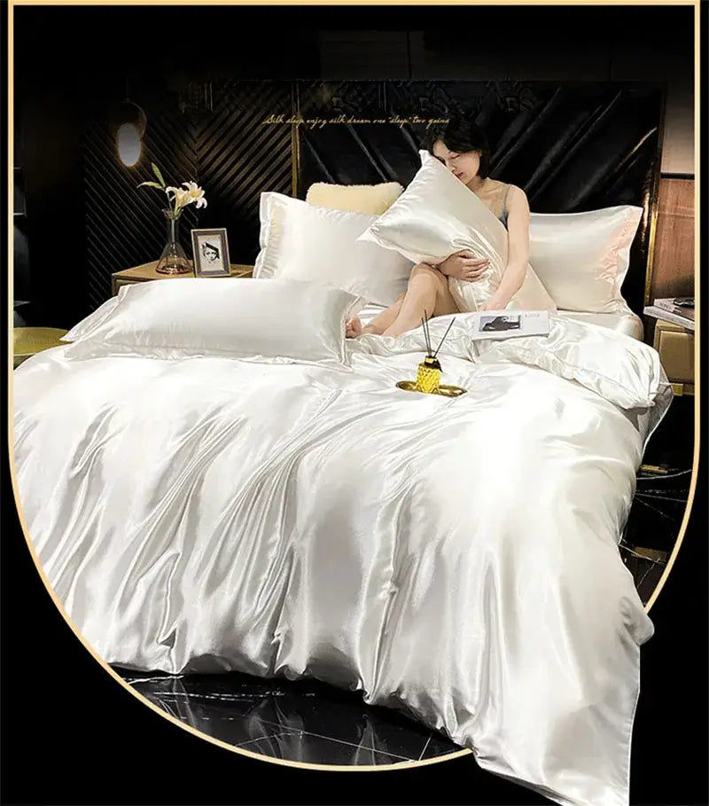 Gold Silver Mulberry Silk Duvet Luxe Look
