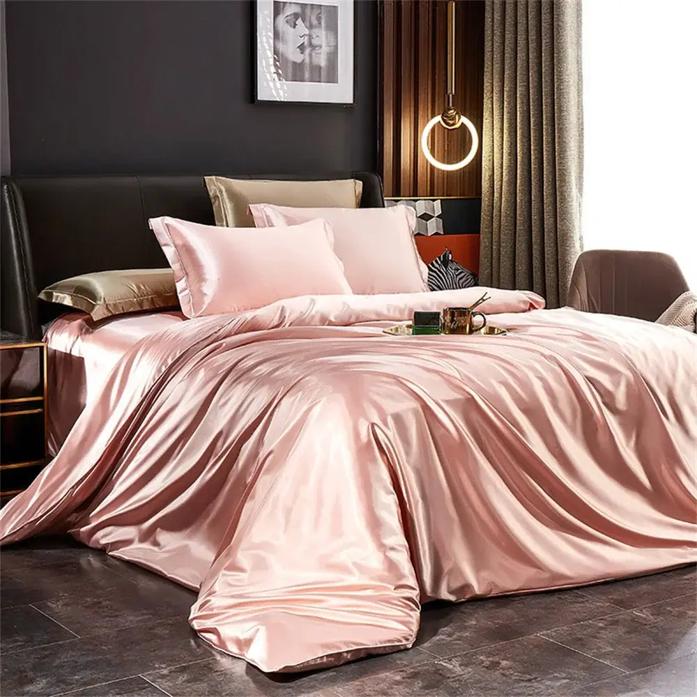 100 Percent Silk Light Jade Bedding Set