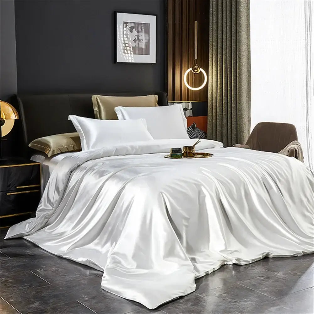 100 Percent Silk Light Jade Bedding Set