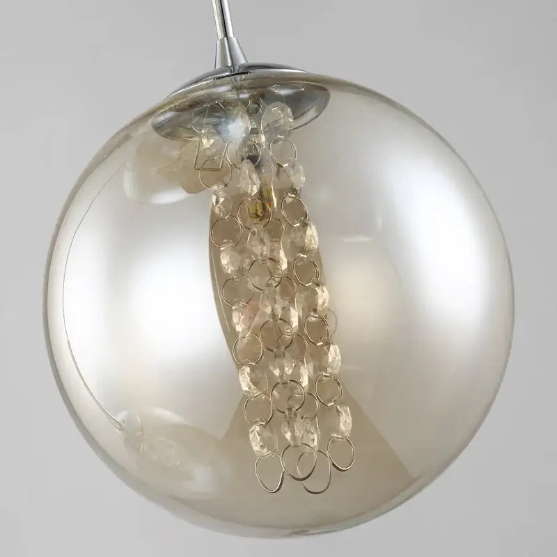 Amber Glass Spiral Chandelier