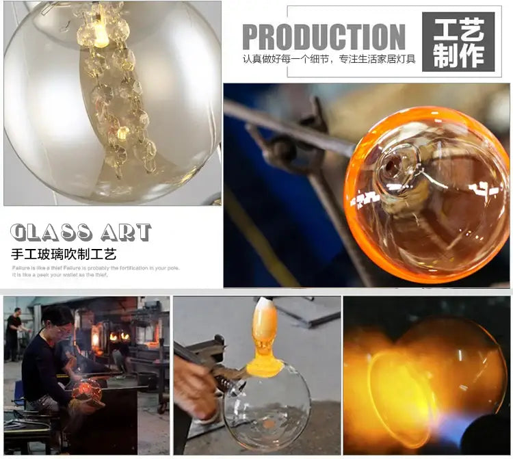 Amber Glass Spiral Chandelier