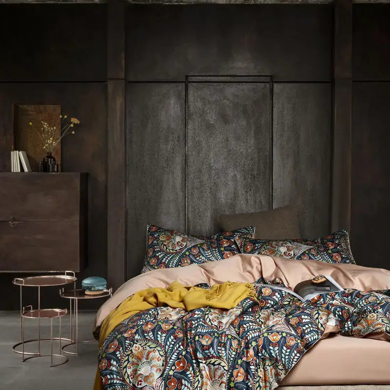 Mauve Satin Duvet Set