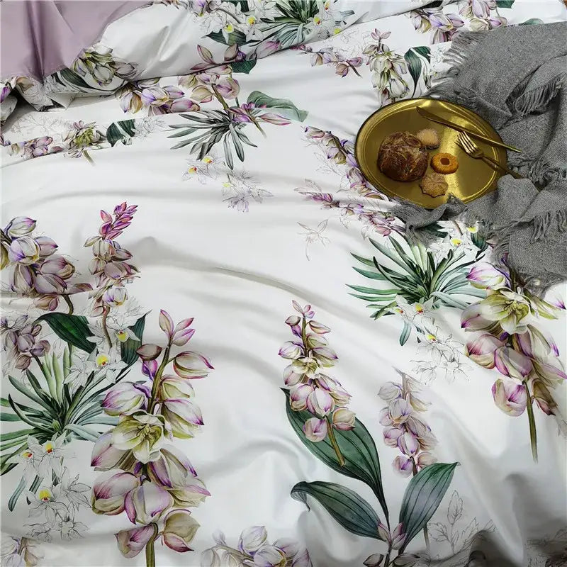 Mauve Satin Duvet Set