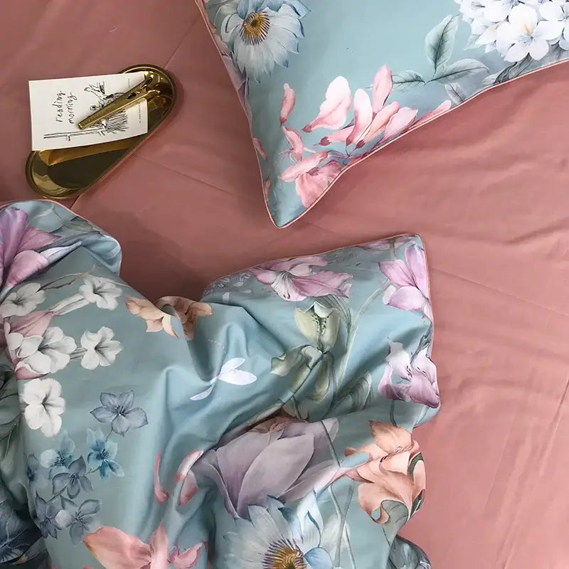Mauve Satin Duvet Set