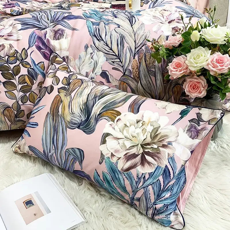 Mauve Satin Duvet Set