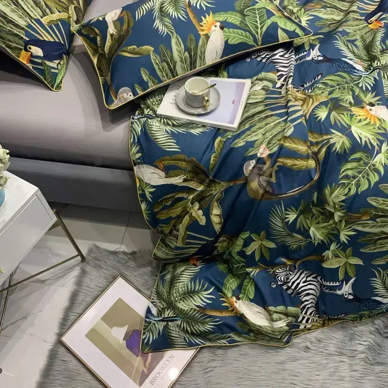 Mauve Satin Duvet Set