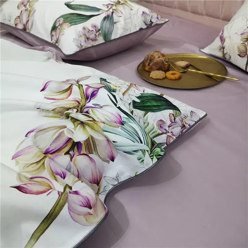 Mauve Satin Duvet Set