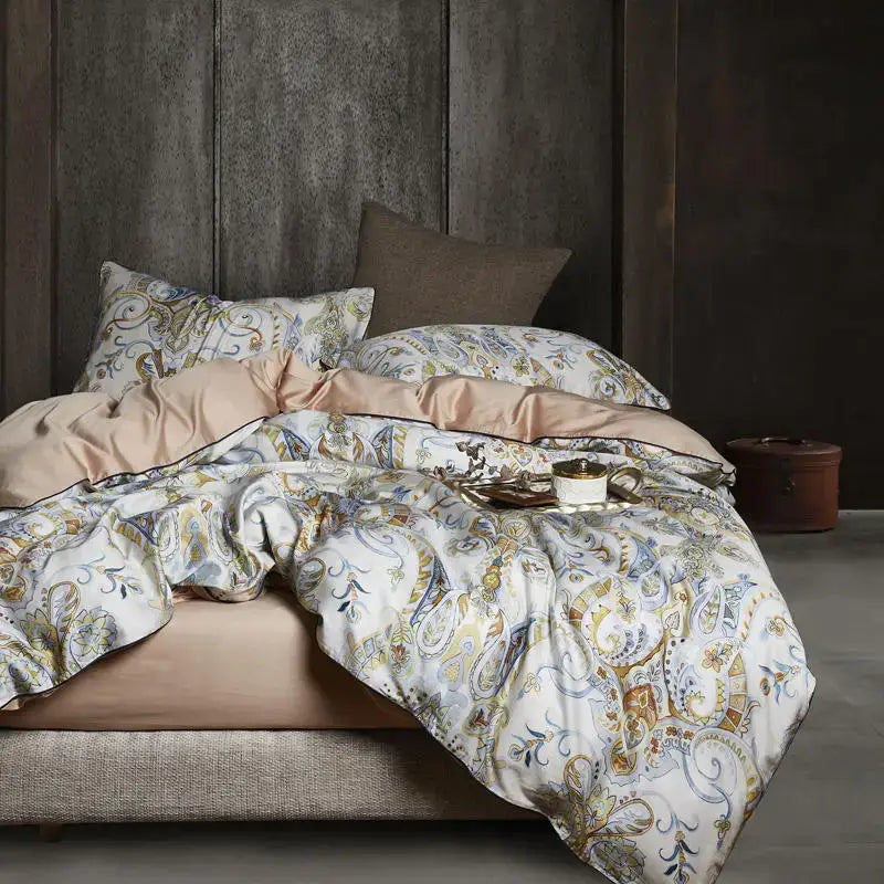 Mauve Satin Duvet Set