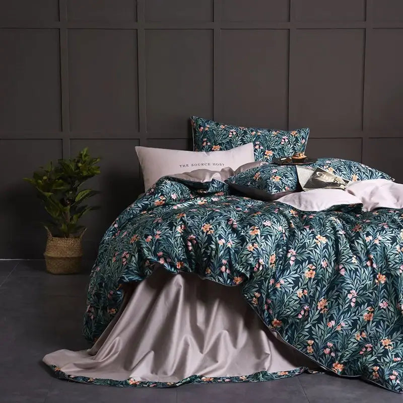 Flamingo Leaf Cotton Set