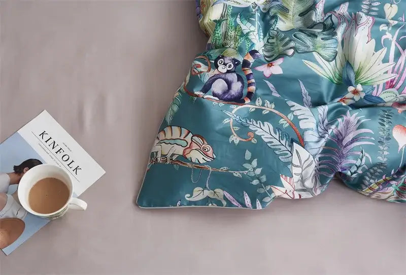 Green Floral Cotton Bedding