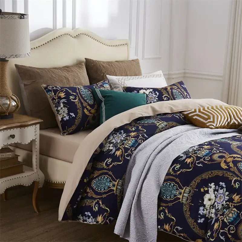 Green Floral Cotton Bedding