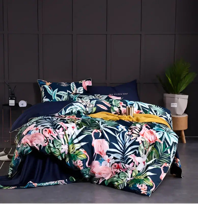 Flamingo Leaf Cotton Set