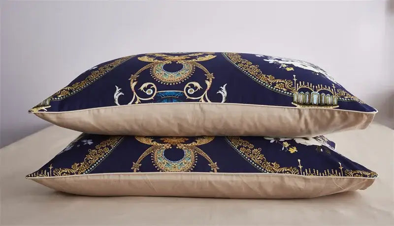 Gray Paisley Cotton Duvet Cover
