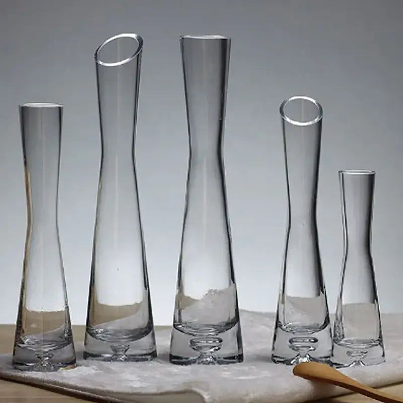 Clear Glass Vase Set
