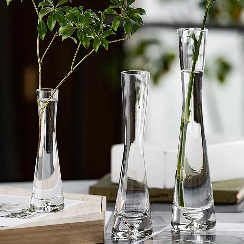 Clear Glass Vase Set