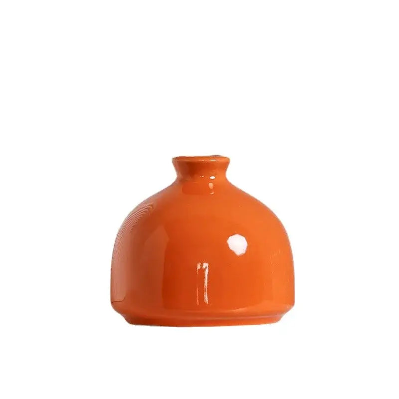 Orange Ceramic Vase Set