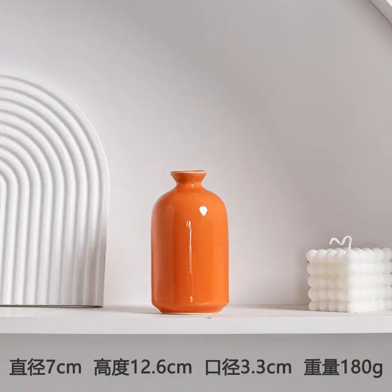 Orange Ceramic Vase Set