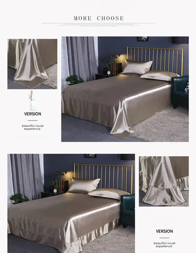 Red Satin Duvet Cover Set